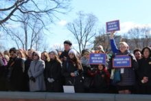 A crowd gathered on the Capitol grounds to voice their opposition to the American Health Care Act (Photo by Congresswoman Marcy Kaptur’s photostream via Flickr/Creative Commons)
